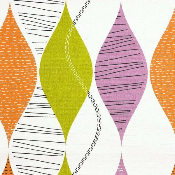 Forme orange-verte-mauve