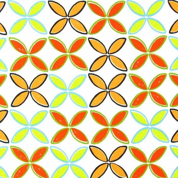 Formes oranges - Blanc