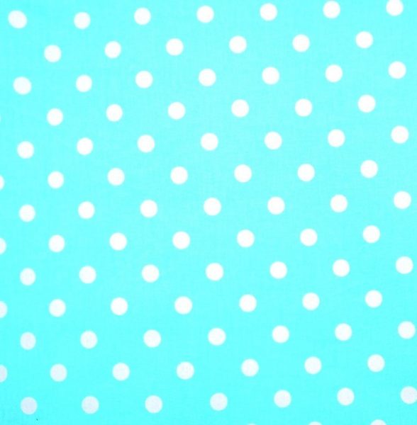 Pois blanc - Turquoise