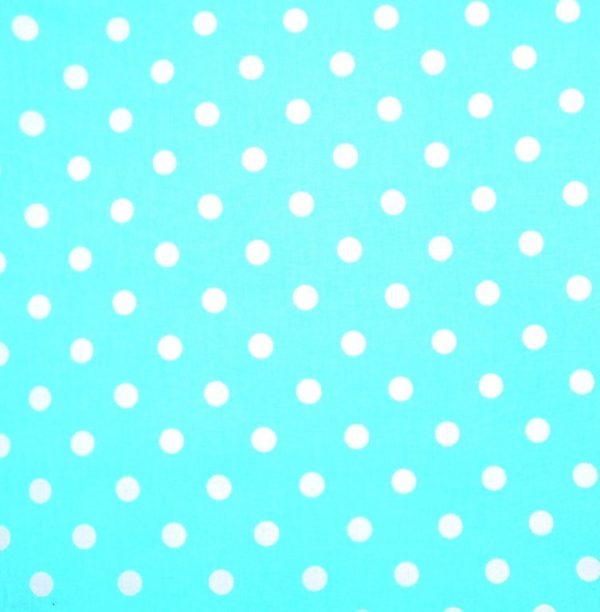 Pois blanc - Turquoise