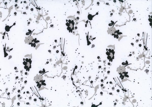 Fleurs bleus - Blanc