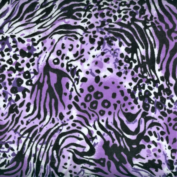 Motif zèbre et léopard - Mauve