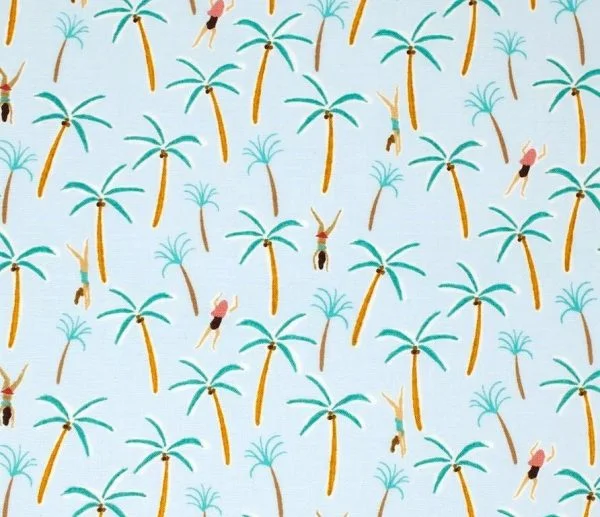 Maillot palmiers - Bleu