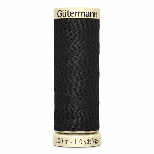 Gütermann 100% polyester (tout usage) 100m - Noir