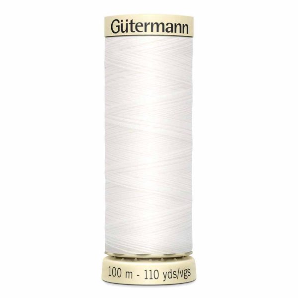 Gütermann 100% polyester (tout usage) 100m - Blanc