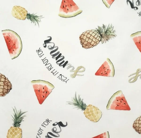 Melons et ananas - Blanc