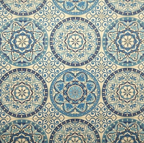 Mosaïque bleue - Crème