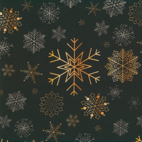 Golden snowflake - Noir
