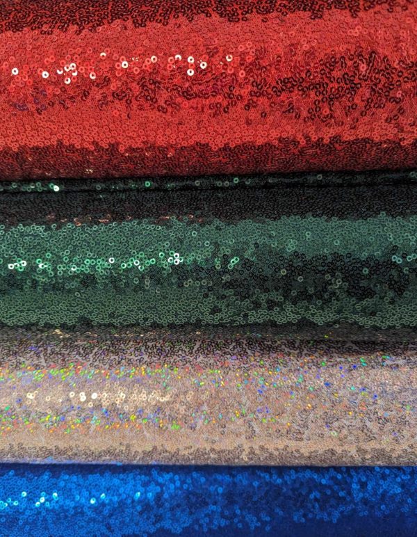 Tissu extensible à paillettes - Uni