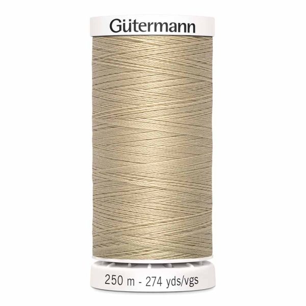 Gütermann 100% polyester (tout usage) 250m - Écru