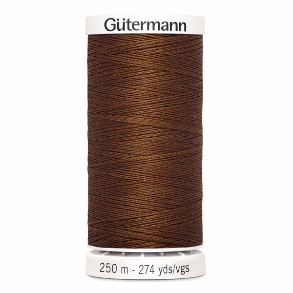 Gütermann 100% polyester (tout usage) 250m - Roux