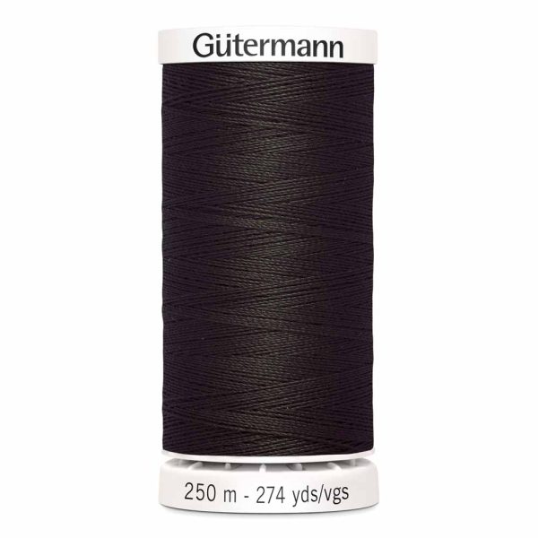 Gütermann 100% polyester (tout usage) 250m - Brun