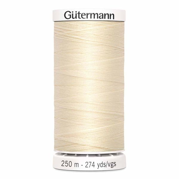 Gütermann 100% polyester (tout usage) 250m - Ivoire