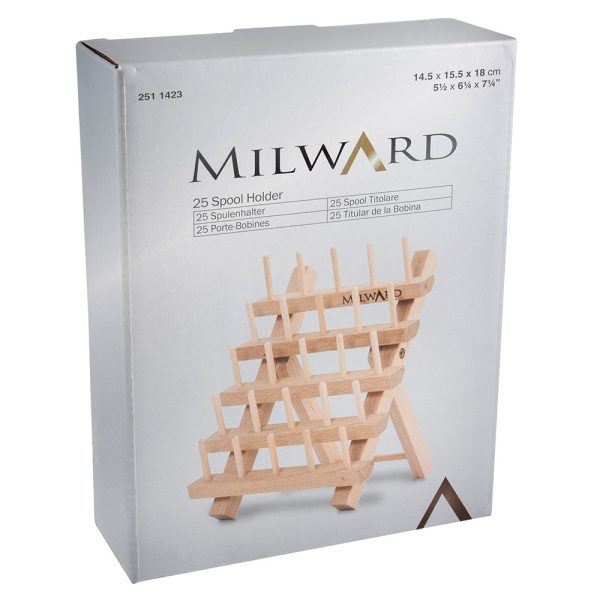 MILWARD Présentoir en bois de 25 bobines - Bois de hêtre – Image 3