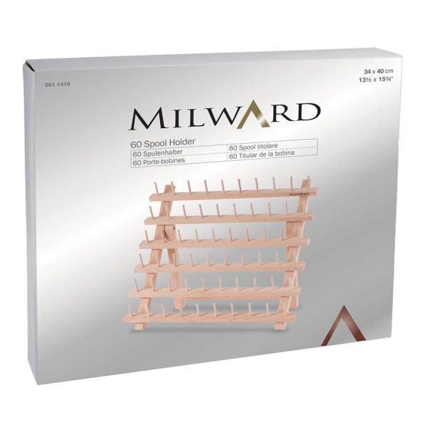 MILWARD Présentoir en bois de 60 bobines - Bois de hêtre – Image 3