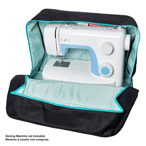 SEW EASY Fourre-tout pour machine à coudre - noir & turquoise - 44 x 20 x 38cm (17 1/4″ x 7 7/8″ x 15″) – Image 2