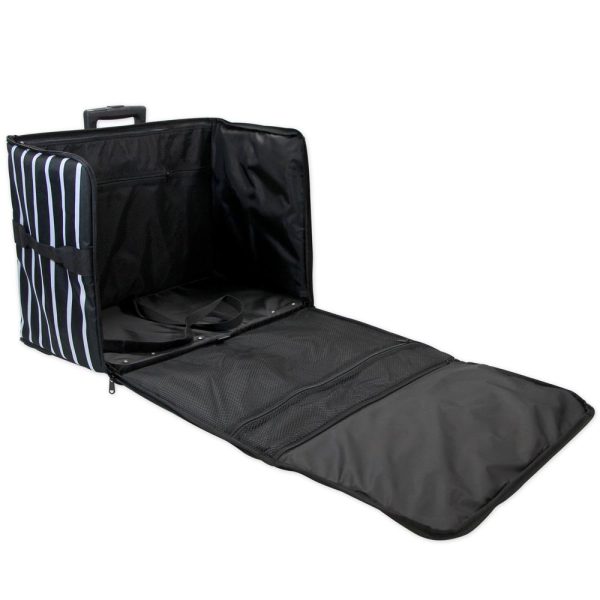 Chariot de machine à coudre VIVACE - rayures noir - 61 x 45 x 31cm – Image 2