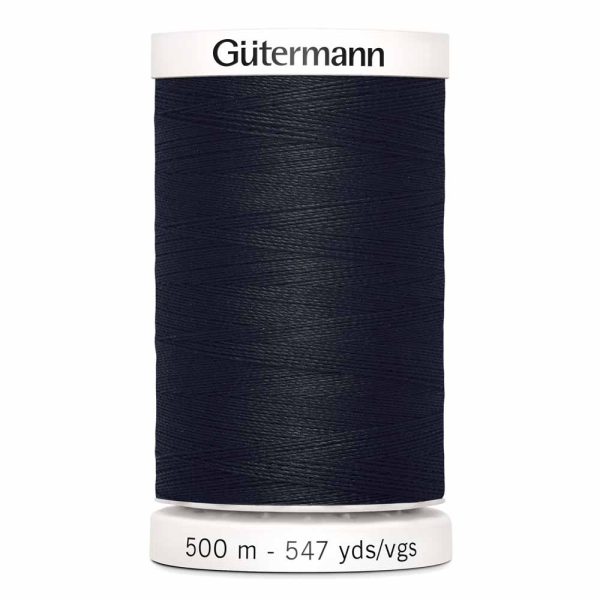 Gütermann 100% polyester (tout usage) 500m - Noir