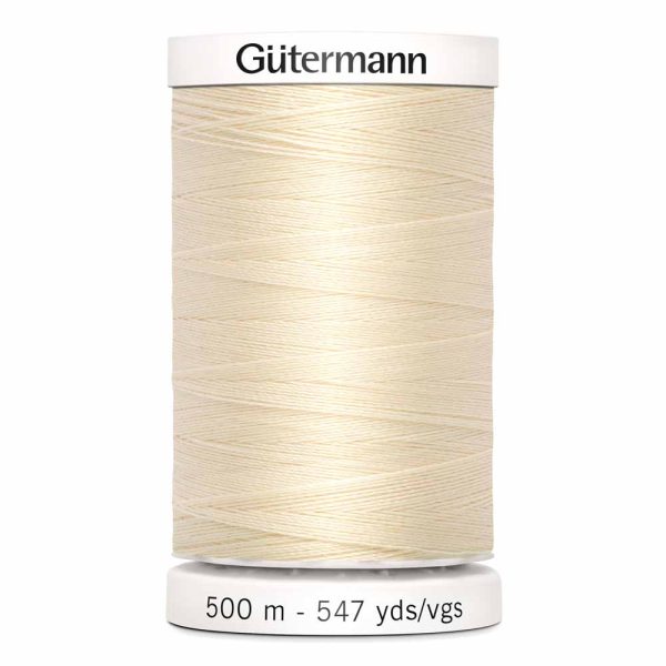 Gütermann 100% polyester (tout usage) 500m - Ivoire