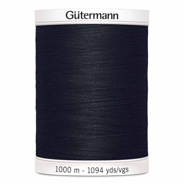 Gütermann 100% polyester (tout usage) 1000m - Noir