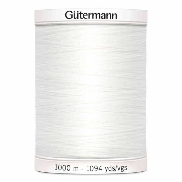 Gütermann 100% polyester (tout usage) 1000m - Nouveau blanc