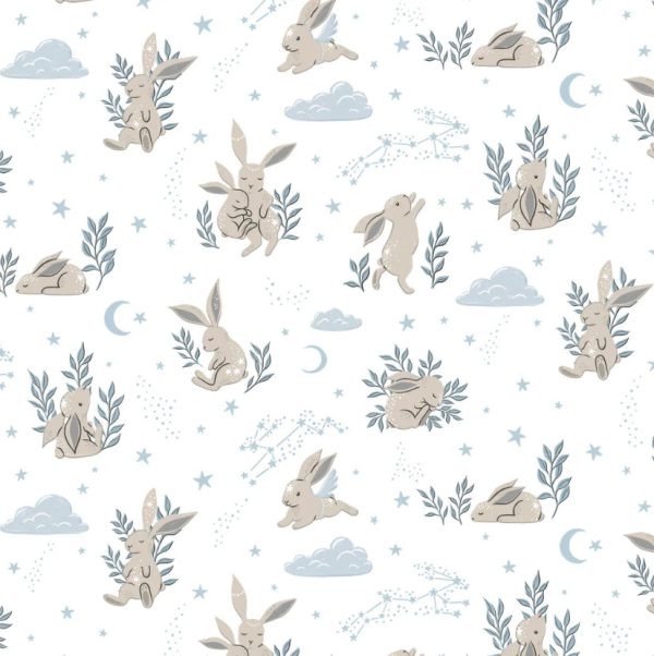 Rêves de lapins - Blanc