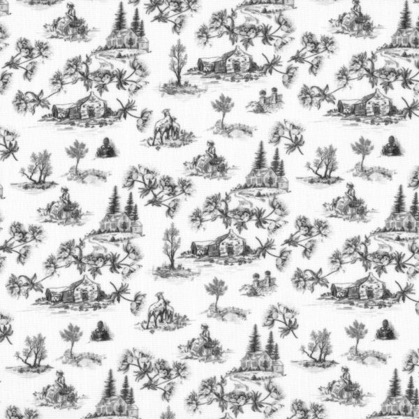 Toile de Jouy - Noir