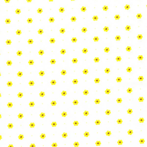 Fleurs et pois - Crème
