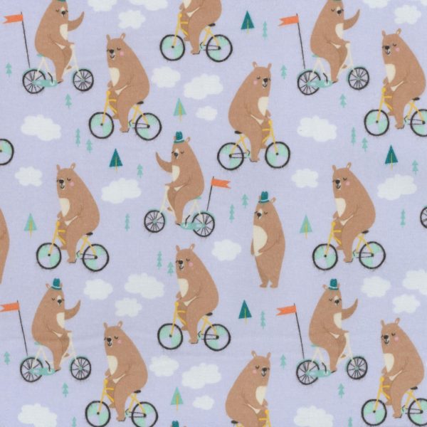 Ours à bicyclette - Lavande