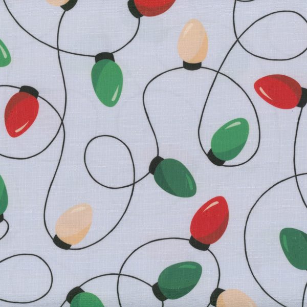 Nappe lumières de Noël - Gris pâle