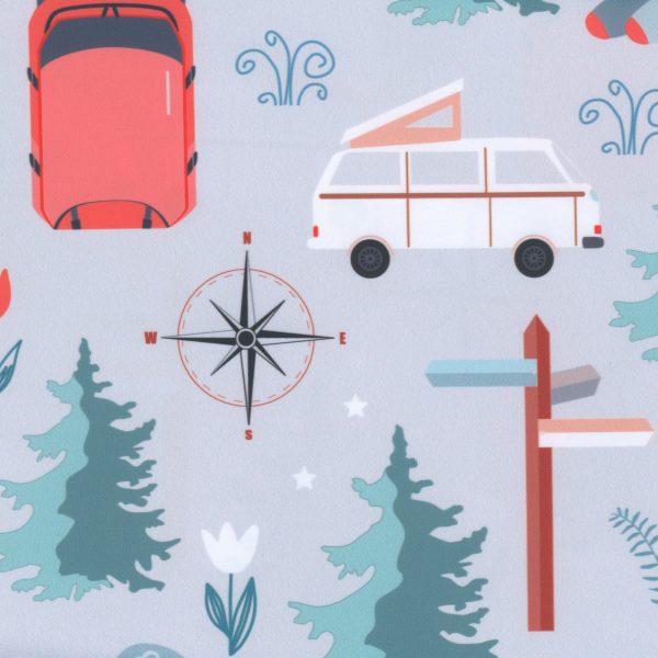 Nappe - Camping rouge - Gris