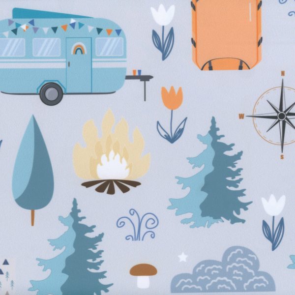 Nappe - Camping aqua- Gris