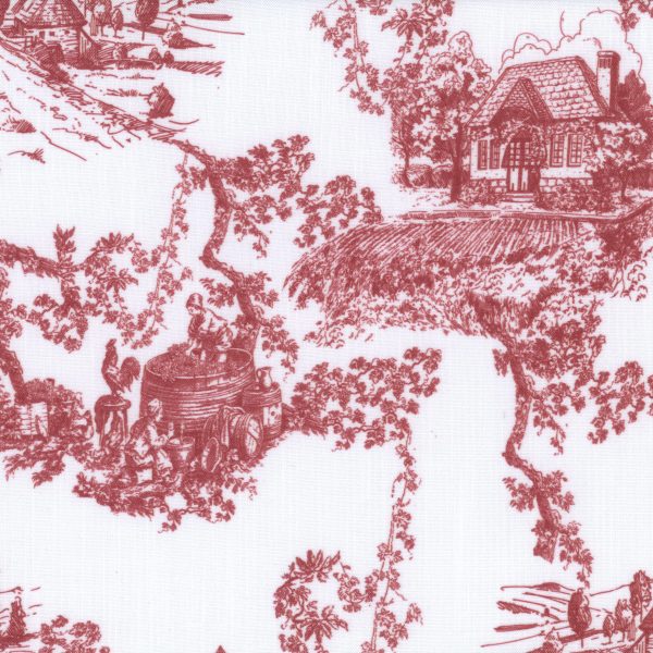 Toile de jouy - Rouge