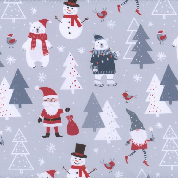 Nappe en tissu - Ours en patins - Gris