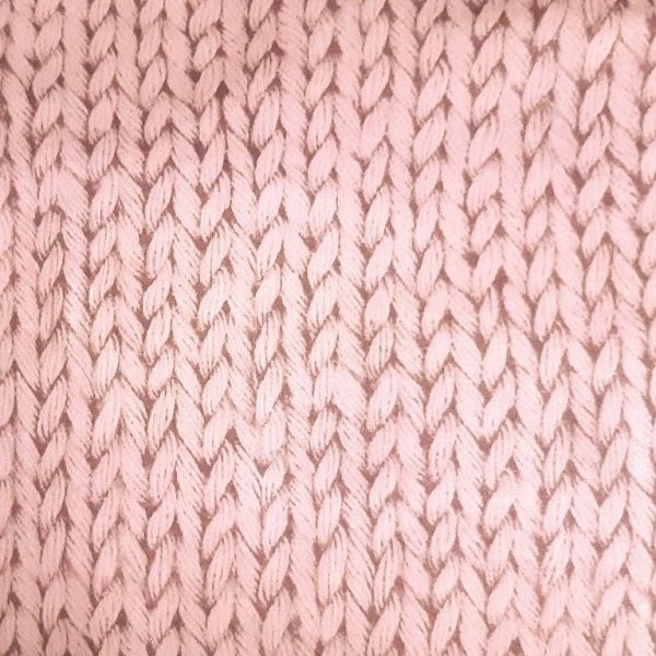 Tricot brossé - Motif tricot - Rose