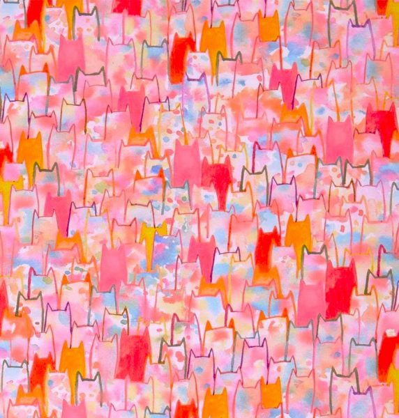 Formes de chats - Rose