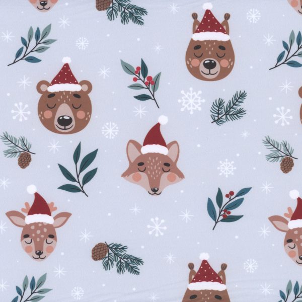 Tricot brossé - Renards des fêtes - Gris