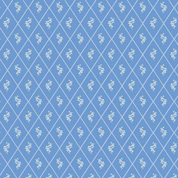 Fleurs vintage - Bleu