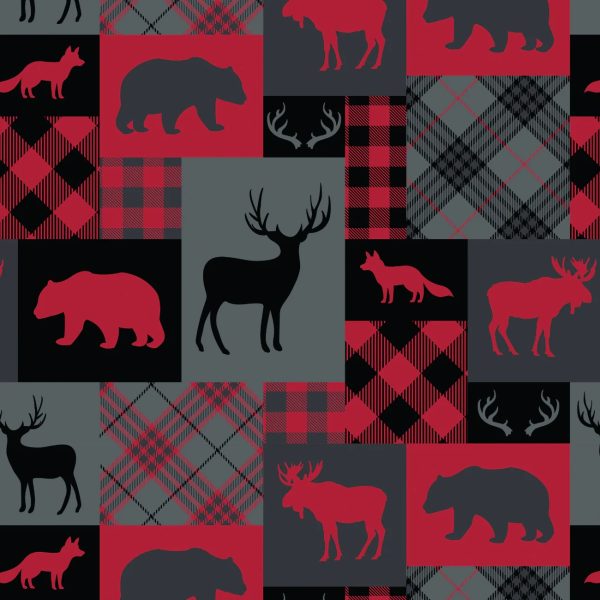 Polar - Patchwork de bois - Rouge