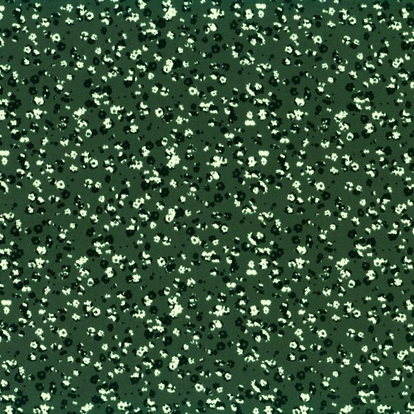 Tricot brossé - Fleurs - Vert